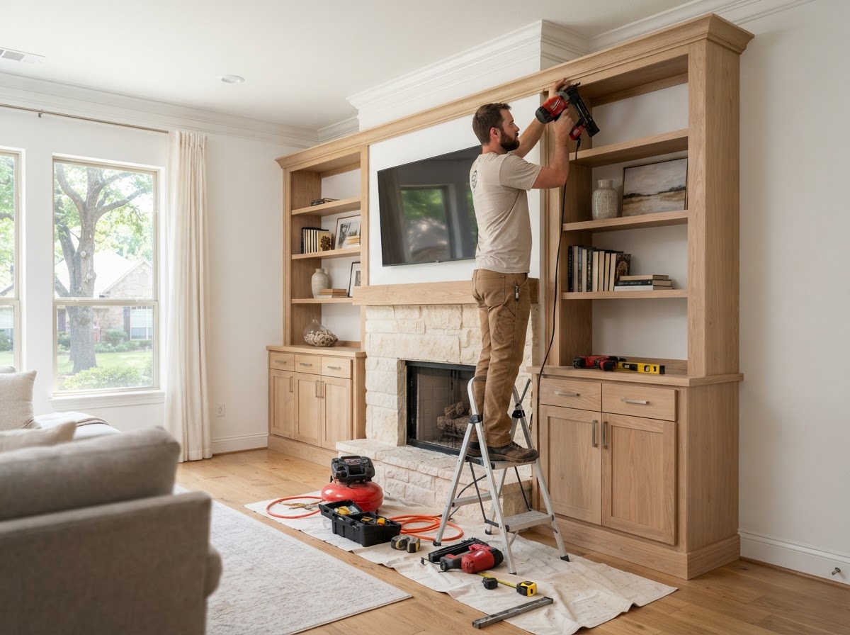 custom built in cabinets in Sachse TX