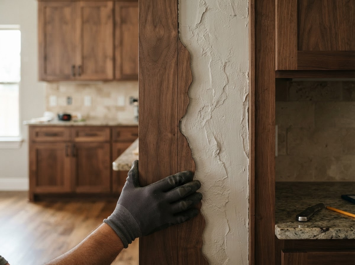 tall pantry cabinet installation in Sachse TX