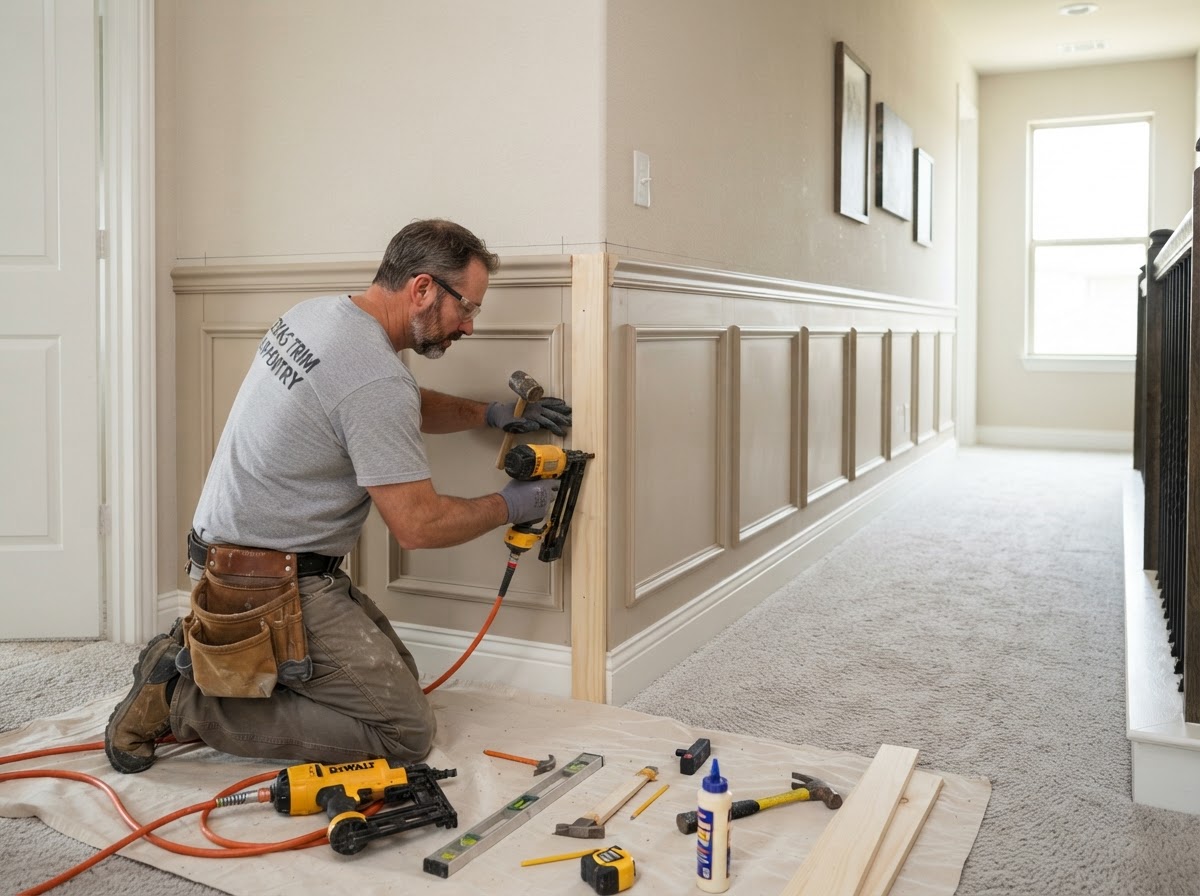 wainscoting and wall panel installation in Sachse TX