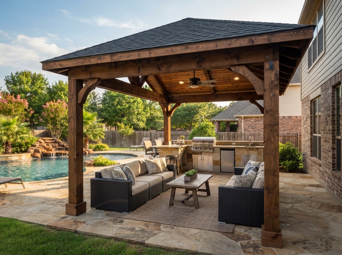 finished patio covers work in Murphy TX