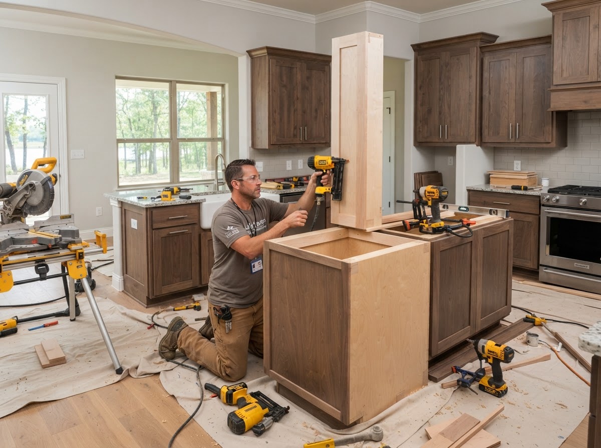 custom cabinetry installed in a Wylie TX home