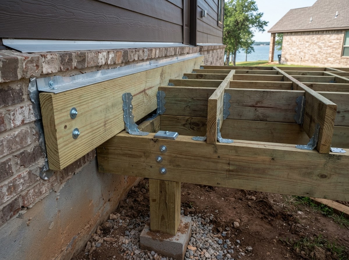 deck construction detail in Rowlett TX