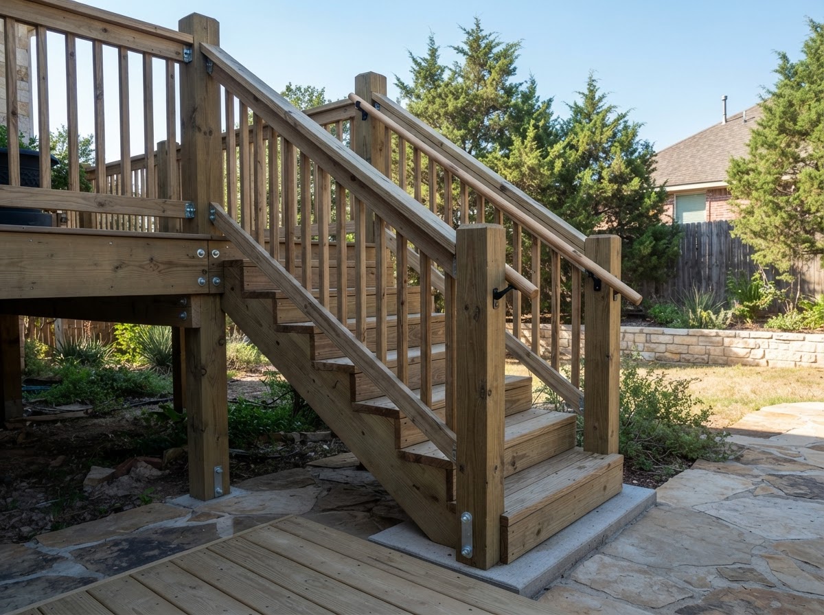 deck stairs and railings in Sachse TX