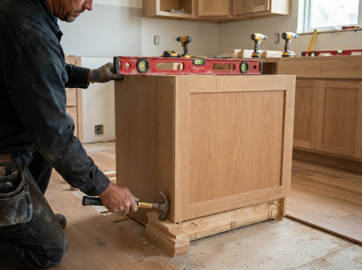bathroom vanity cabinet installation in Sachse TX
