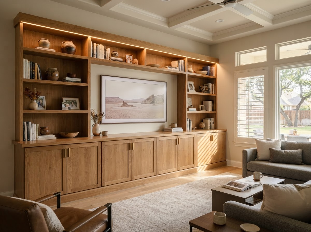 custom media center and TV built-in in Sachse TX