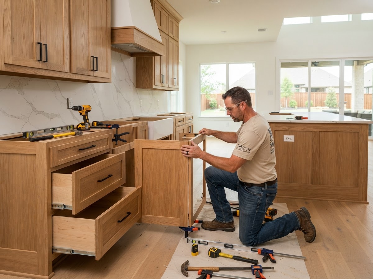 custom cabinetry installed in a Murphy TX home