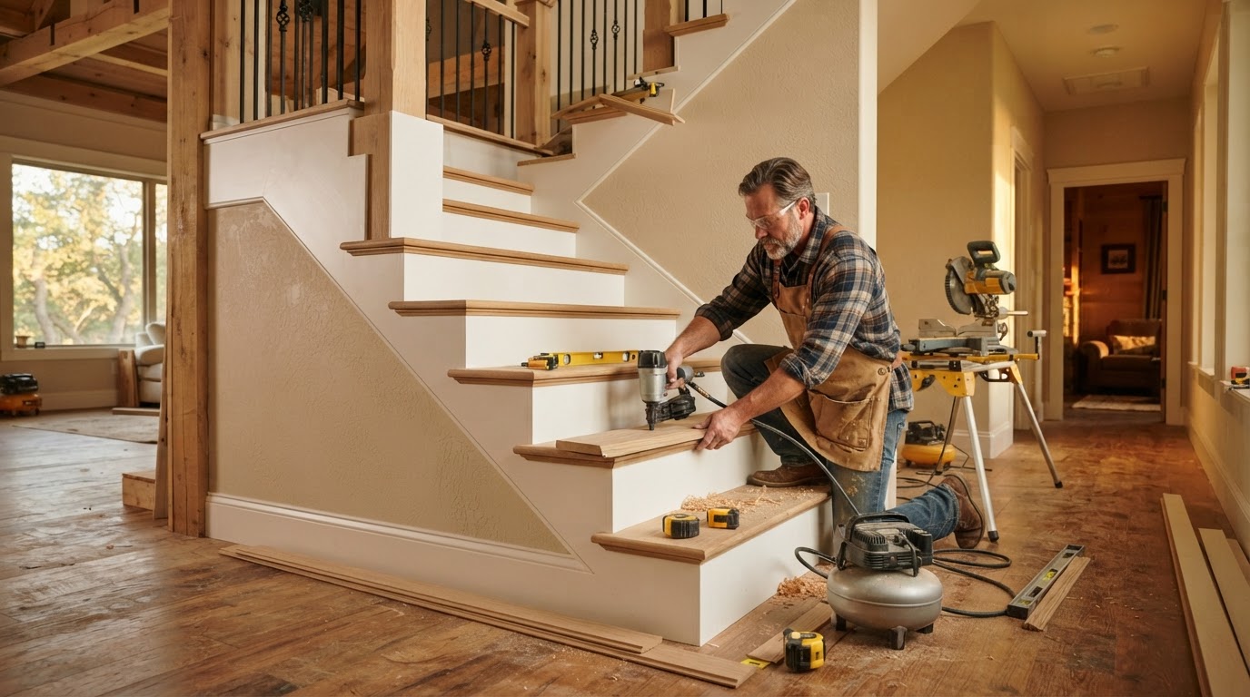 stair and railing carpentry in Sachse TX