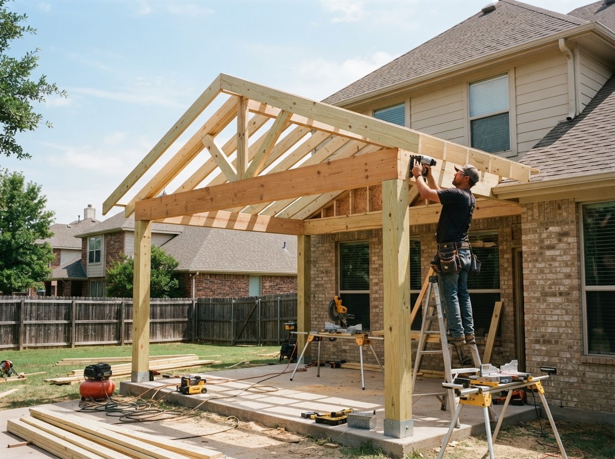 patio cover construction in Sachse TX