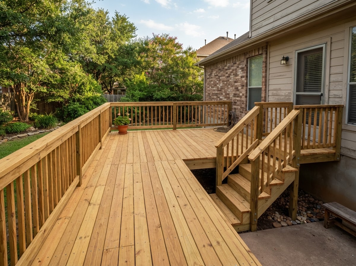 finished deck repair work in Wylie TX