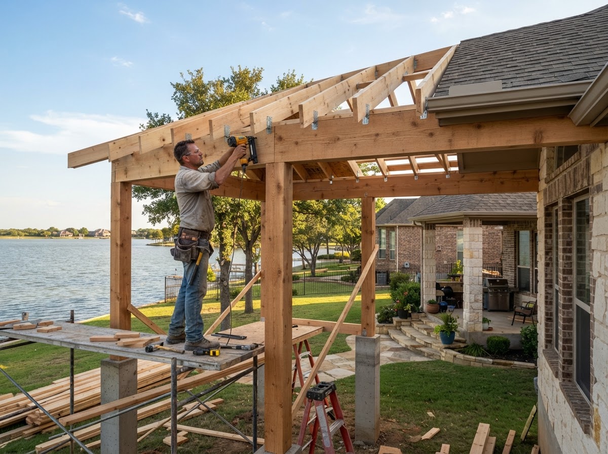 patio cover construction in Rowlett TX