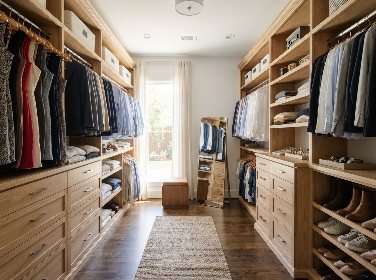 custom closet carpentry in Sachse TX