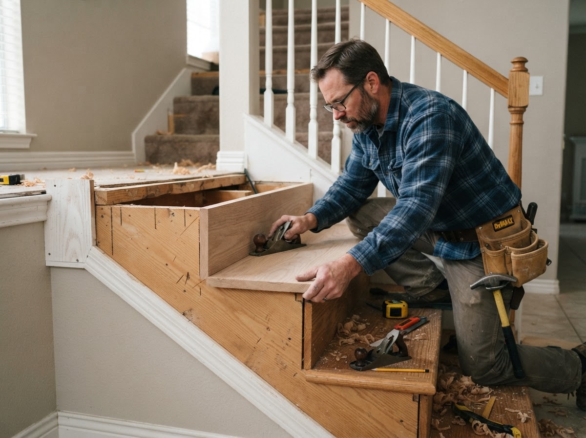 stair tread repair in Sachse TX