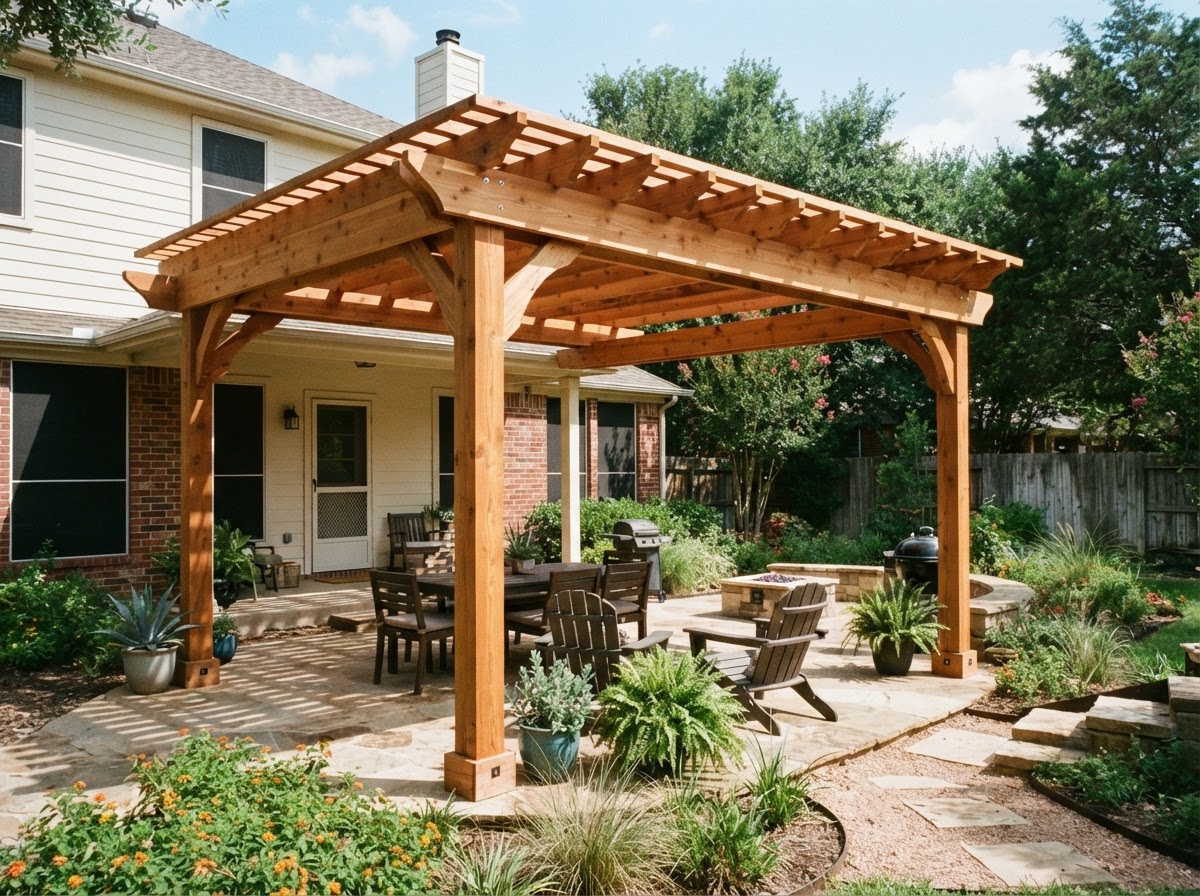 custom pergola construction in Sachse TX