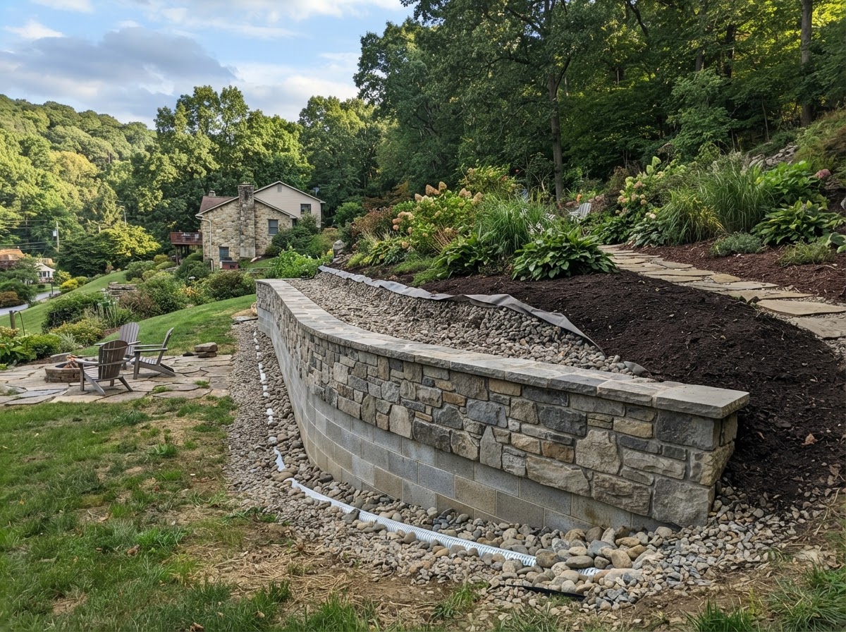 Mason completing mortar joint work in Penn Hills PA