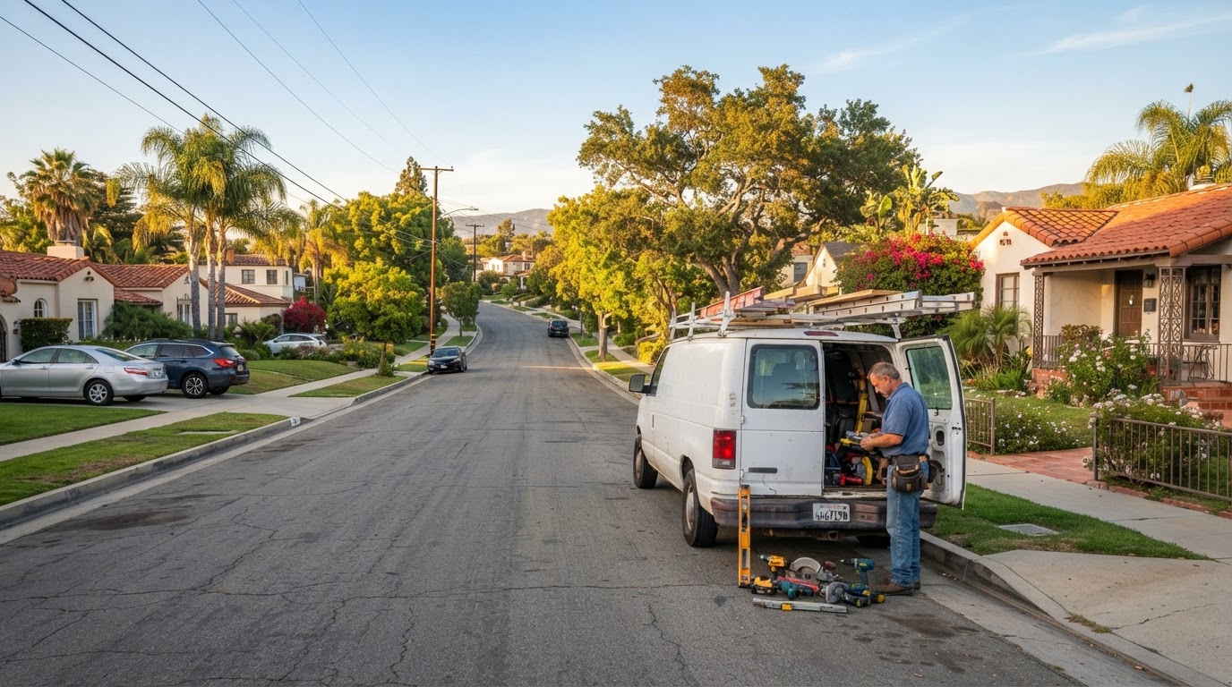 Residential neighborhoods within the Pico Rivera Carpenters service area