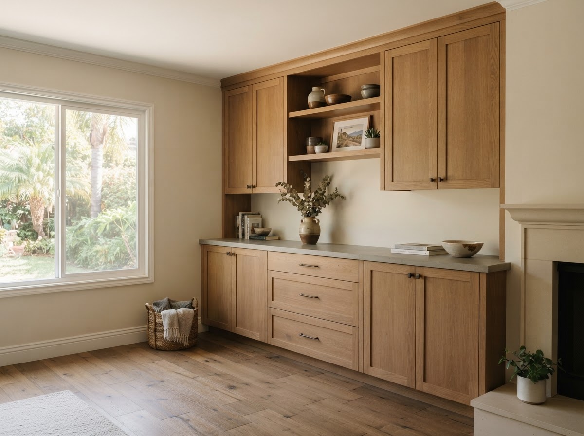 Custom cabinetry fitted in a Temple City home