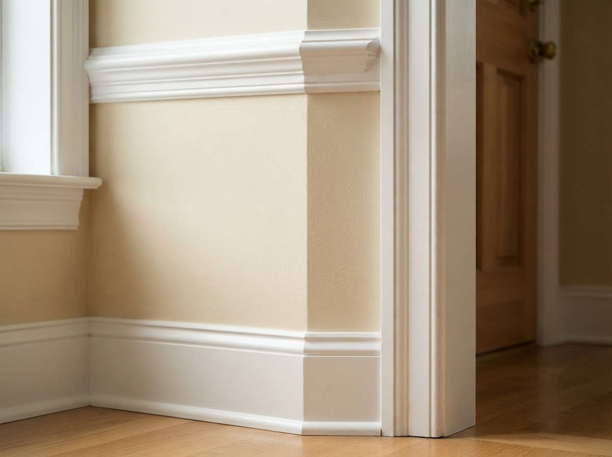 Finish carpentry and molding detail in a Temple City home
