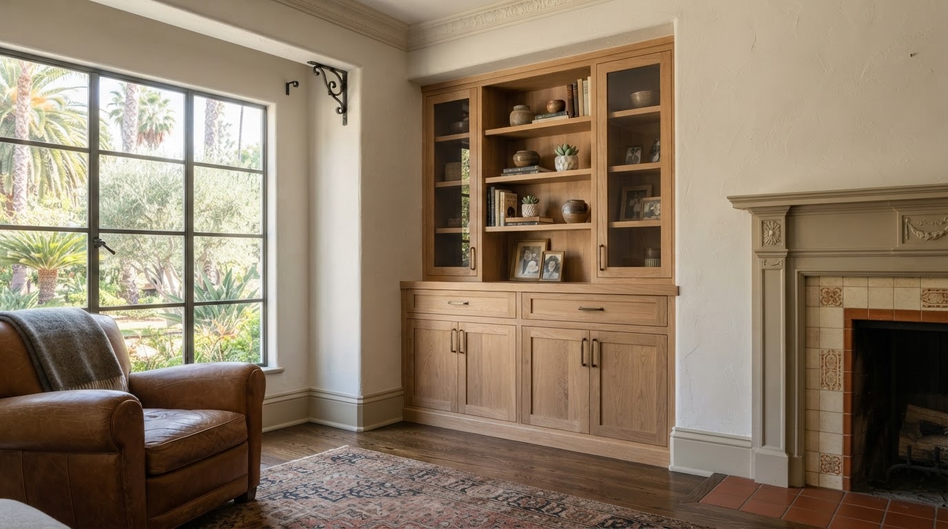Crown molding profile matching with cope joints in a Monrovia home