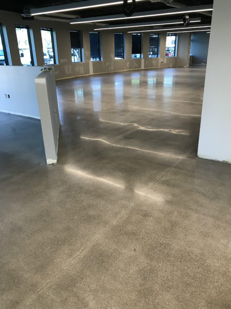 Ground and sealed concrete floor with natural protective sheen