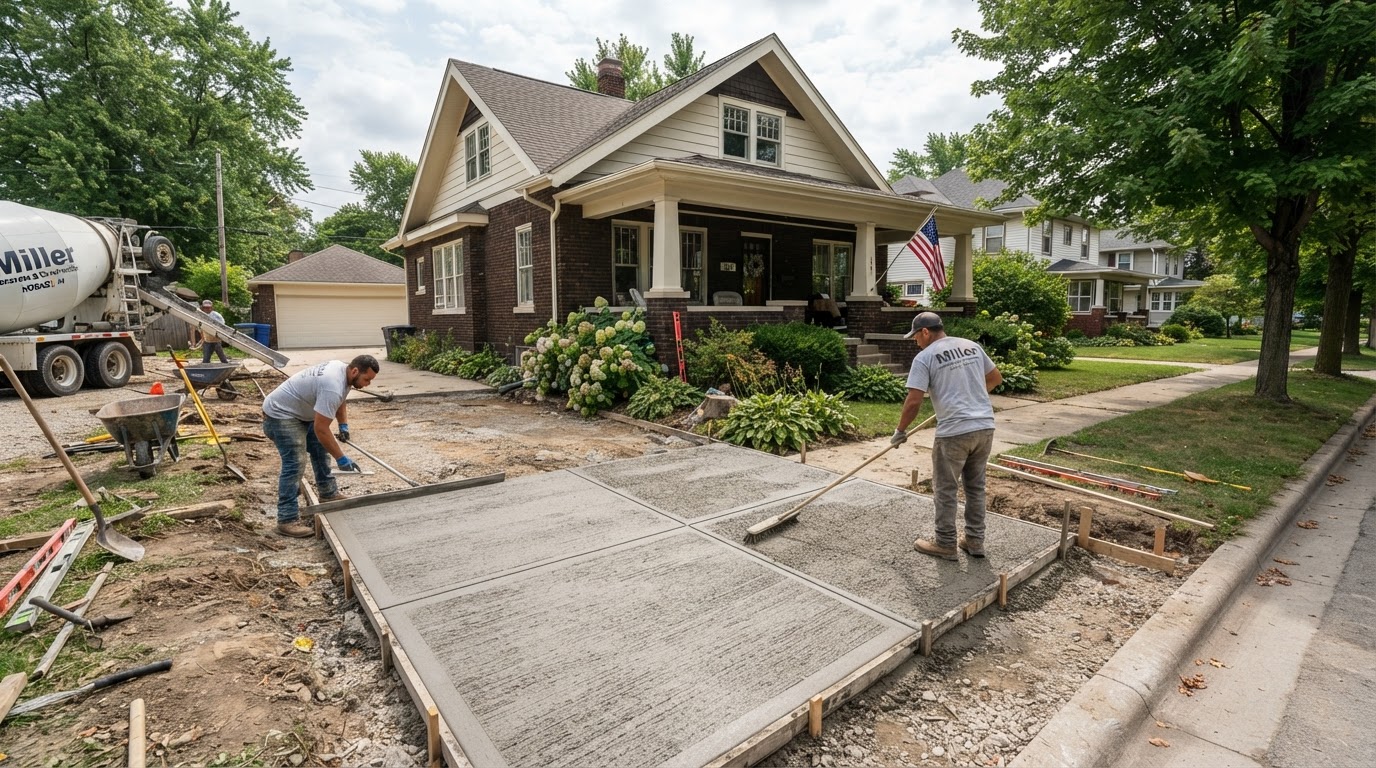 Concrete repair and replacement work at an older central Hobart property