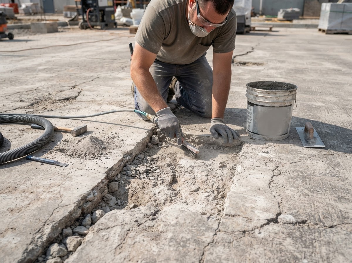 Concrete crack and surface repair