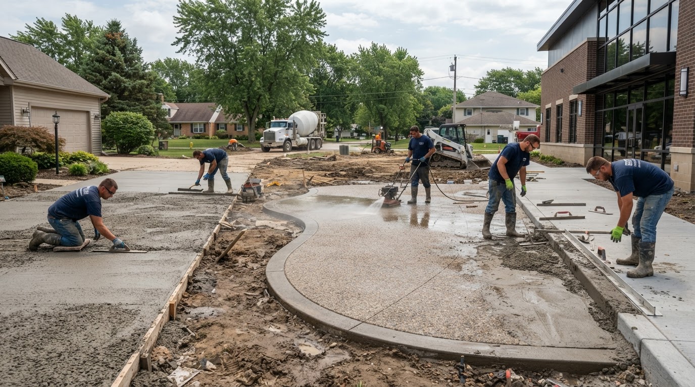 Residential and commercial concrete service work