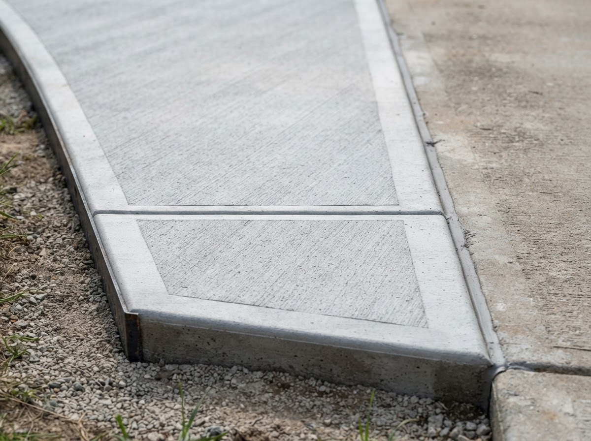 Concrete driveway joints and finished edges in Camillus NY