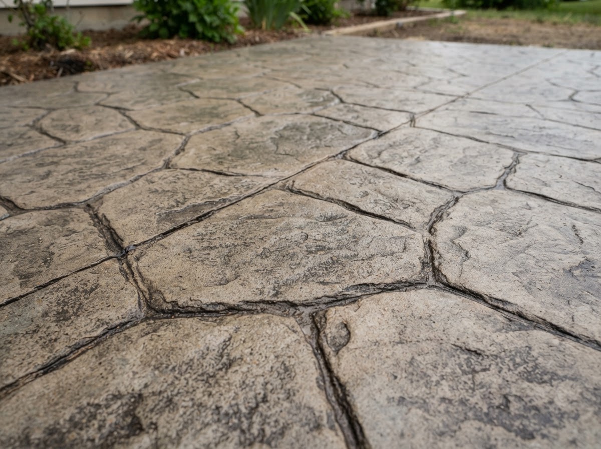 Stamped concrete patio texture in Syracuse NY