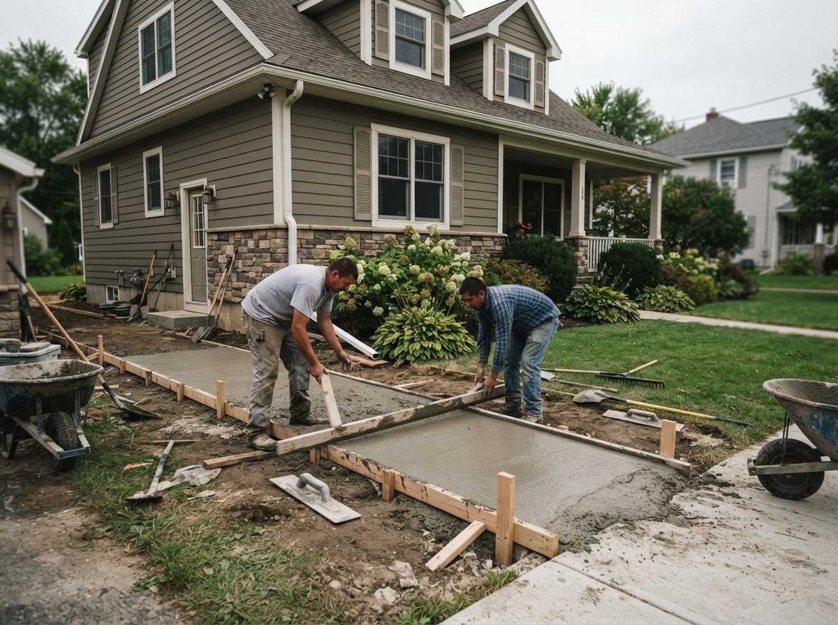 Concrete sidewalk and walkway contractor in Camillus NY