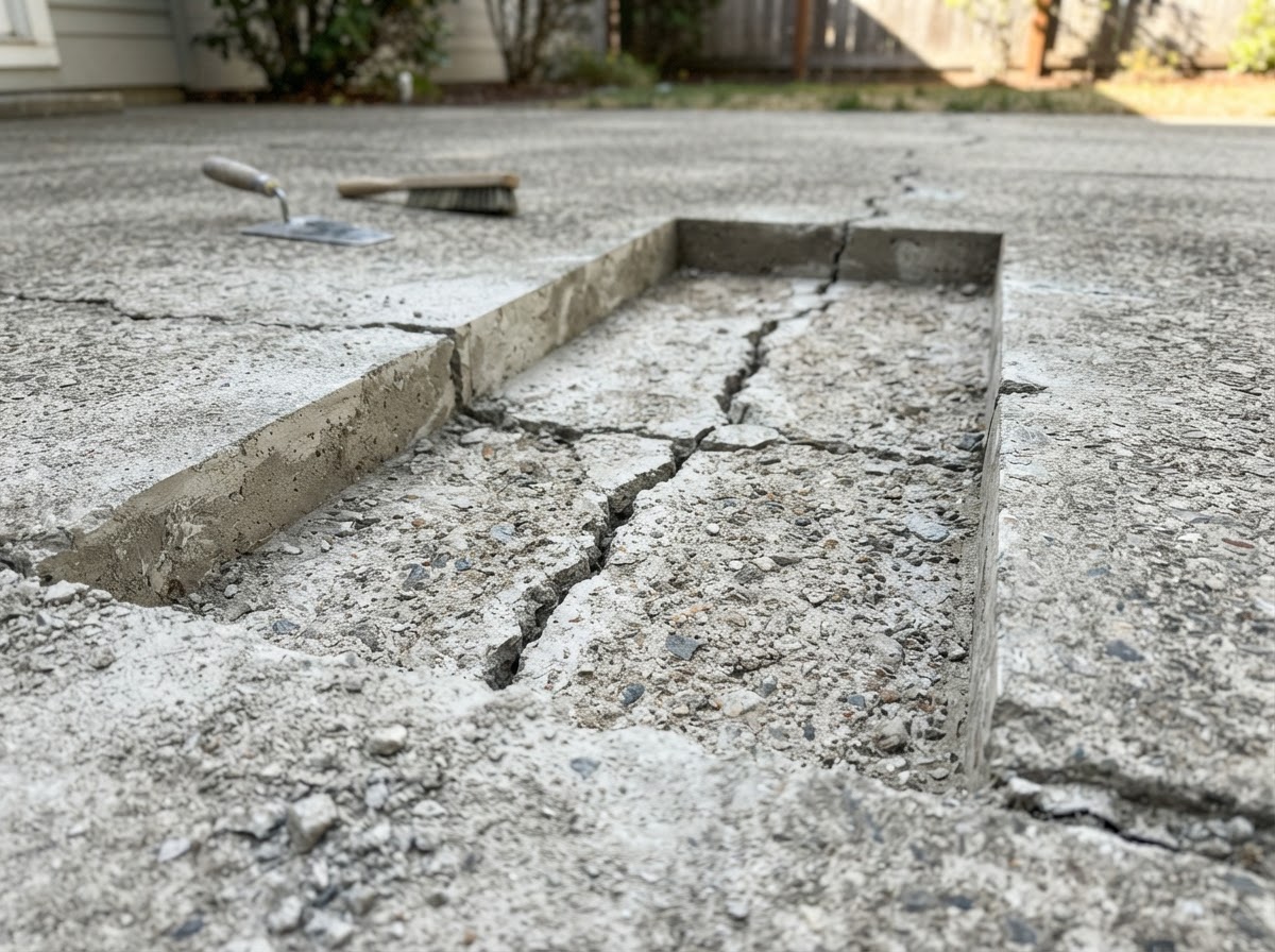 Crack repair preparation for concrete in Marcellus NY