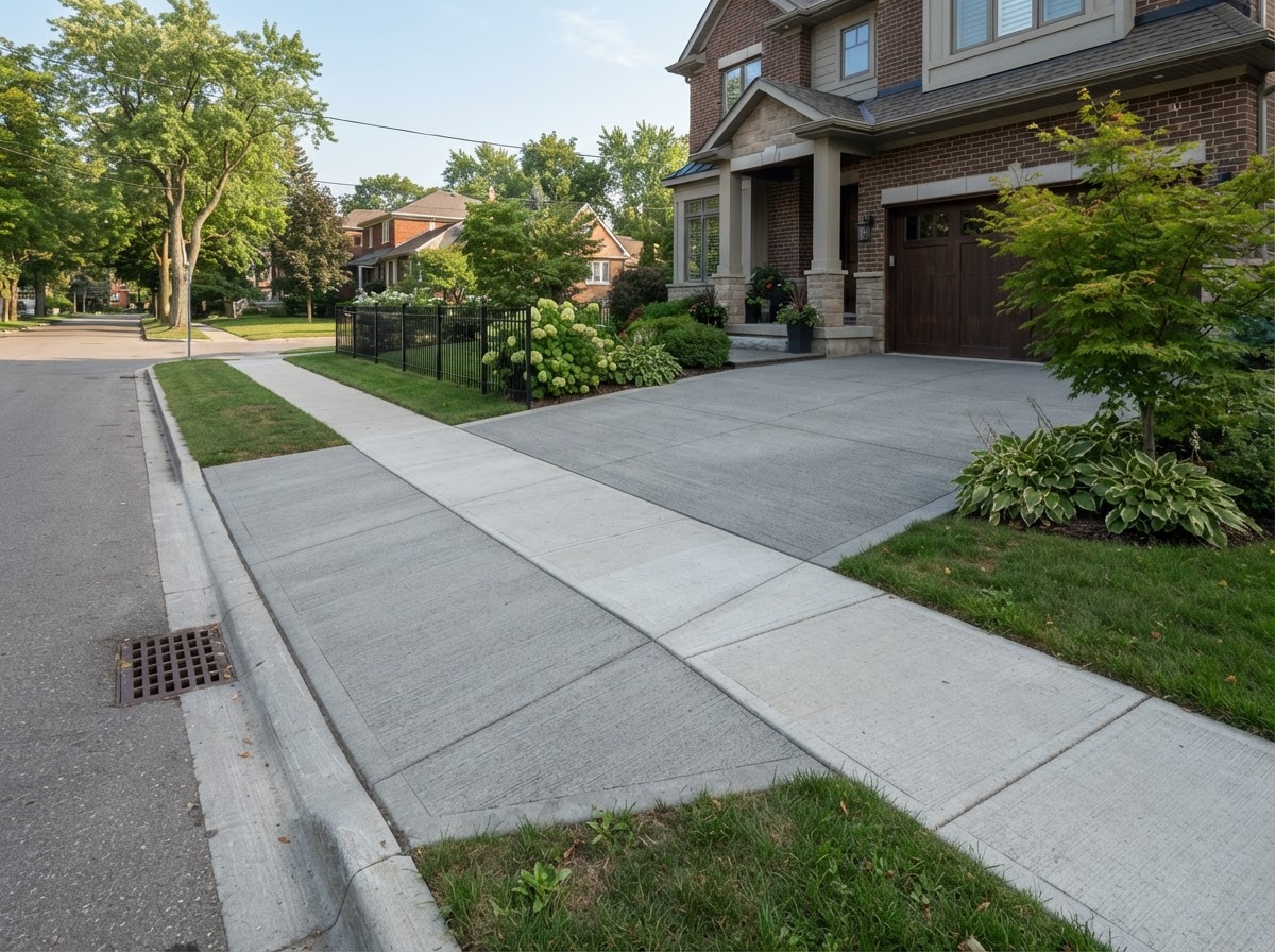 Finished concrete driveway in Syracuse NY
