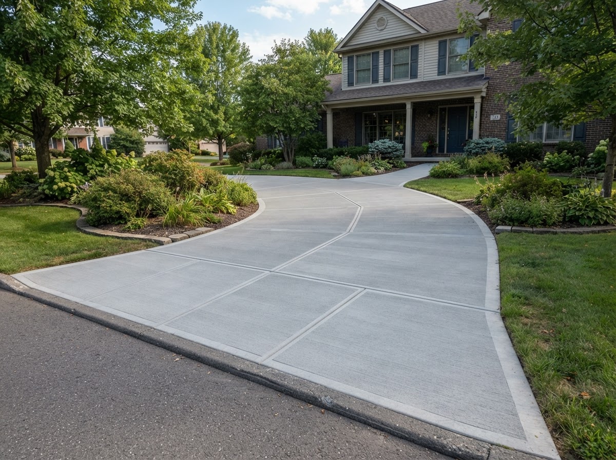 Finished concrete driveway in Fairmount NY