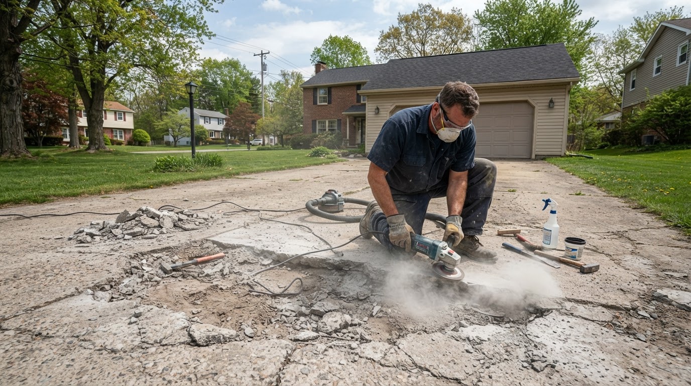 Concrete repair service for damaged concrete in Baldwinsville NY