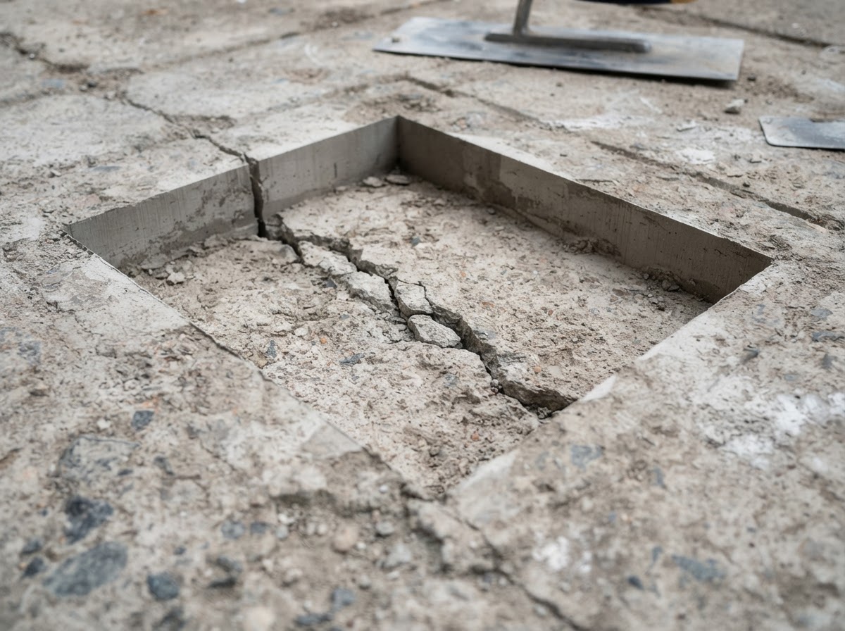Crack repair preparation for concrete in Liverpool NY