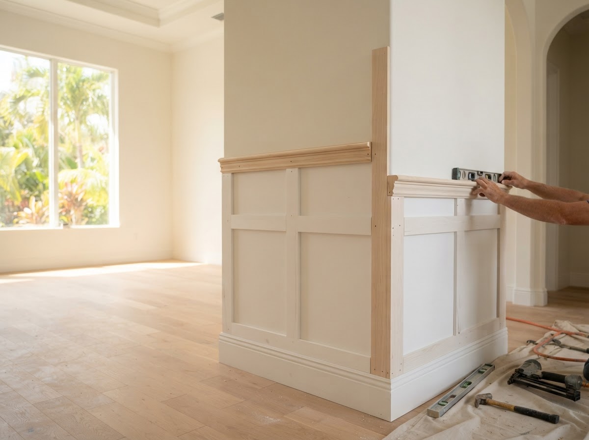 Wainscoting and wall paneling in Bloomingdale Florida