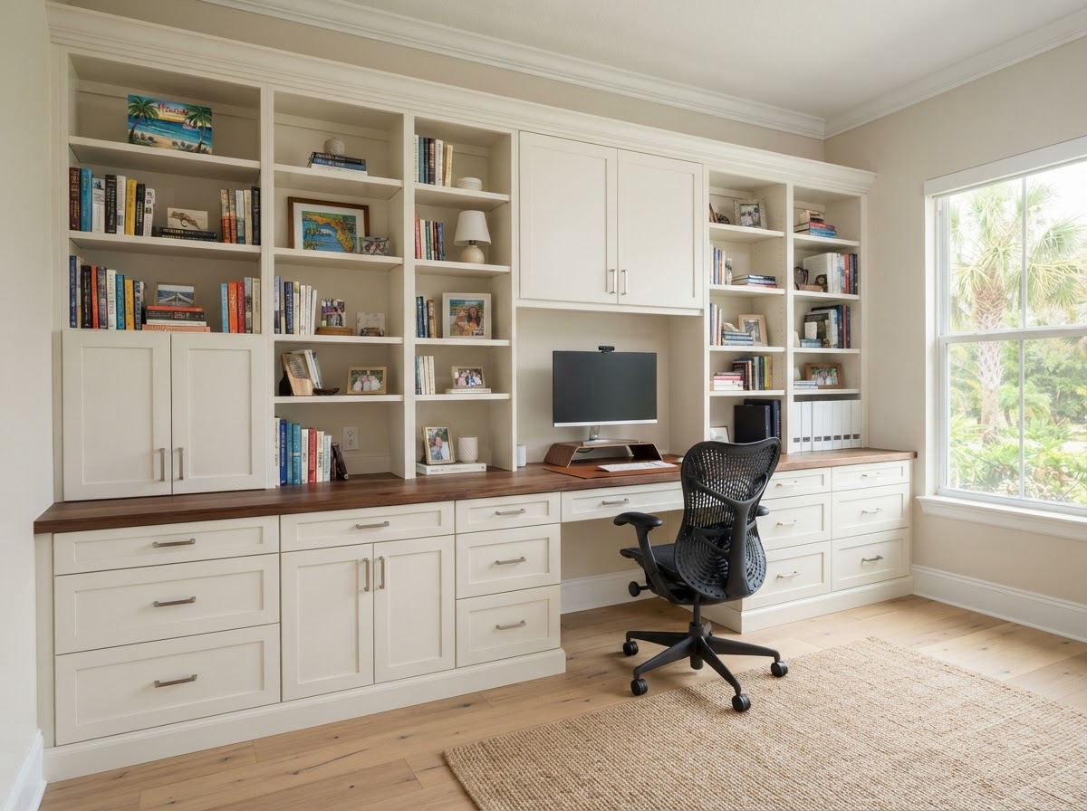 Wall-to-wall built-in storage in a Valrico Florida home
