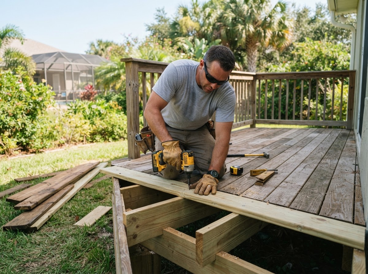 Residential deck repair service in Bloomingdale Florida