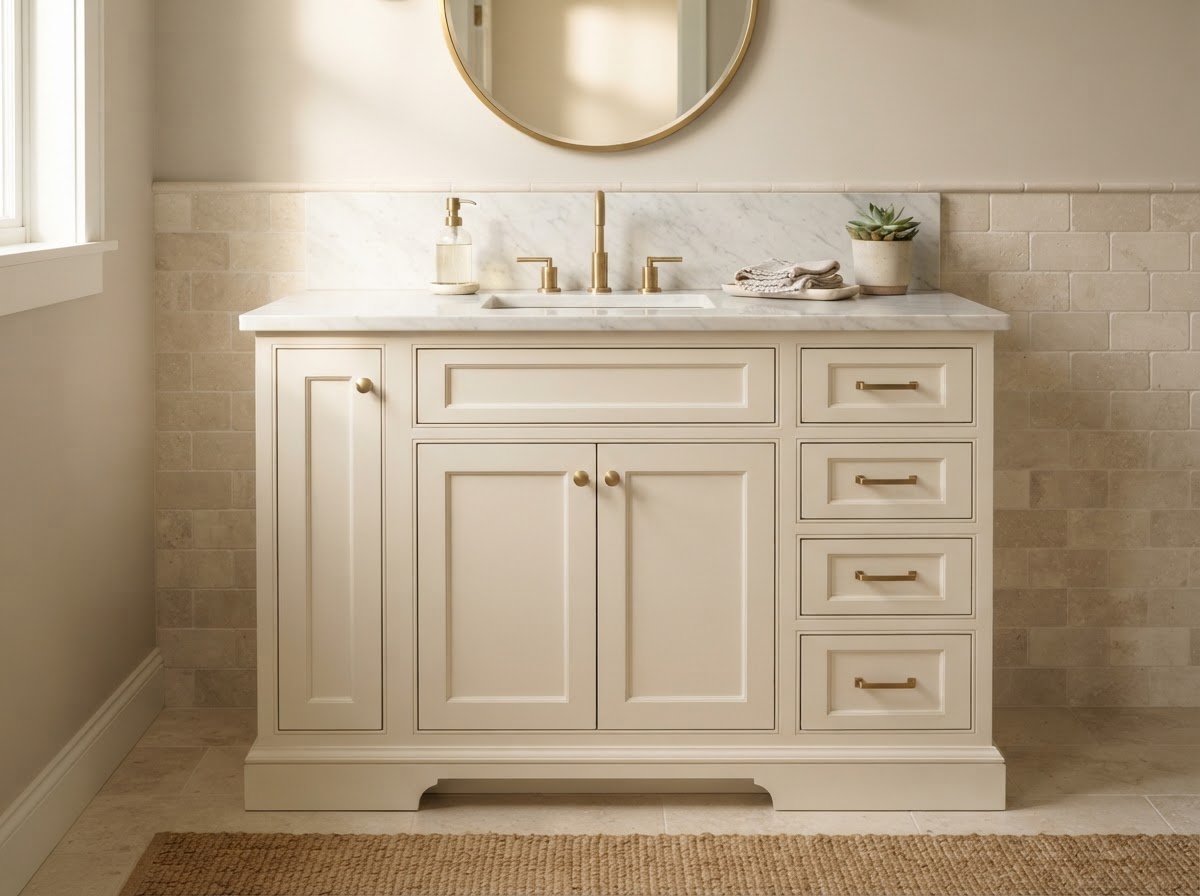 Custom bathroom vanity cabinetry in Bloomingdale Florida