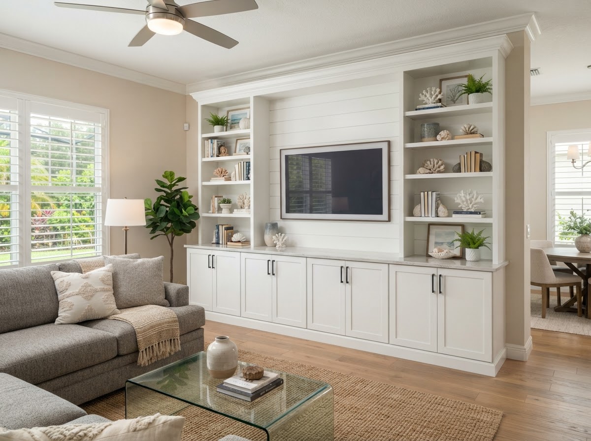Fitted custom built-in cabinet in Brandon Florida