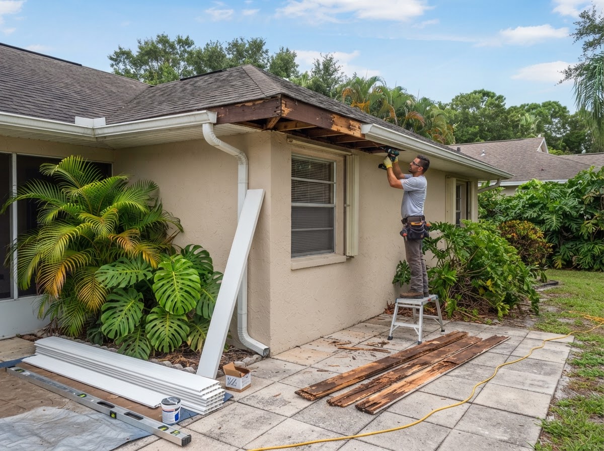 Fascia and soffit repair context in Bloomingdale Florida