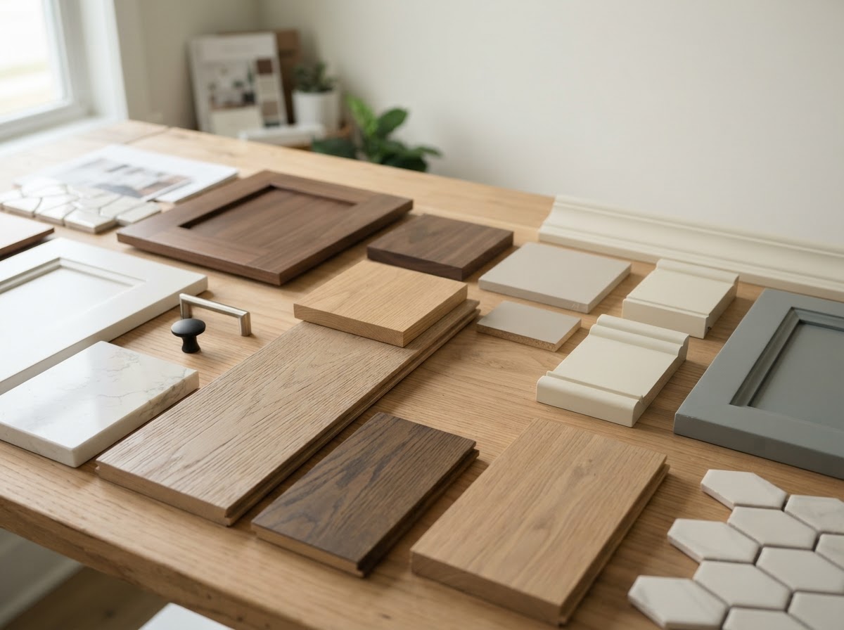 Cabinetry and finish options for Bloomingdale carpentry projects