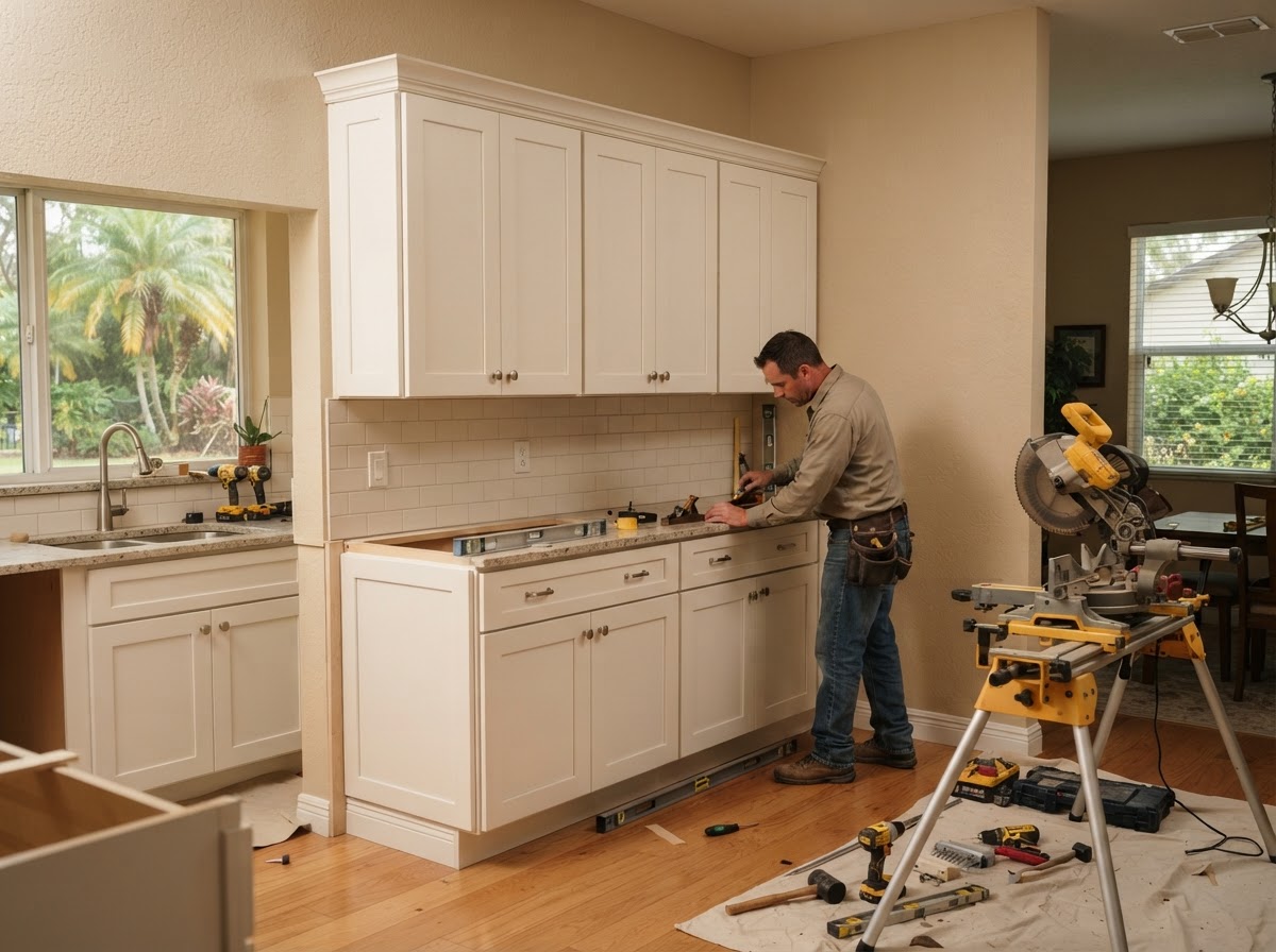 Kitchen cabinet update in a Brandon Florida home