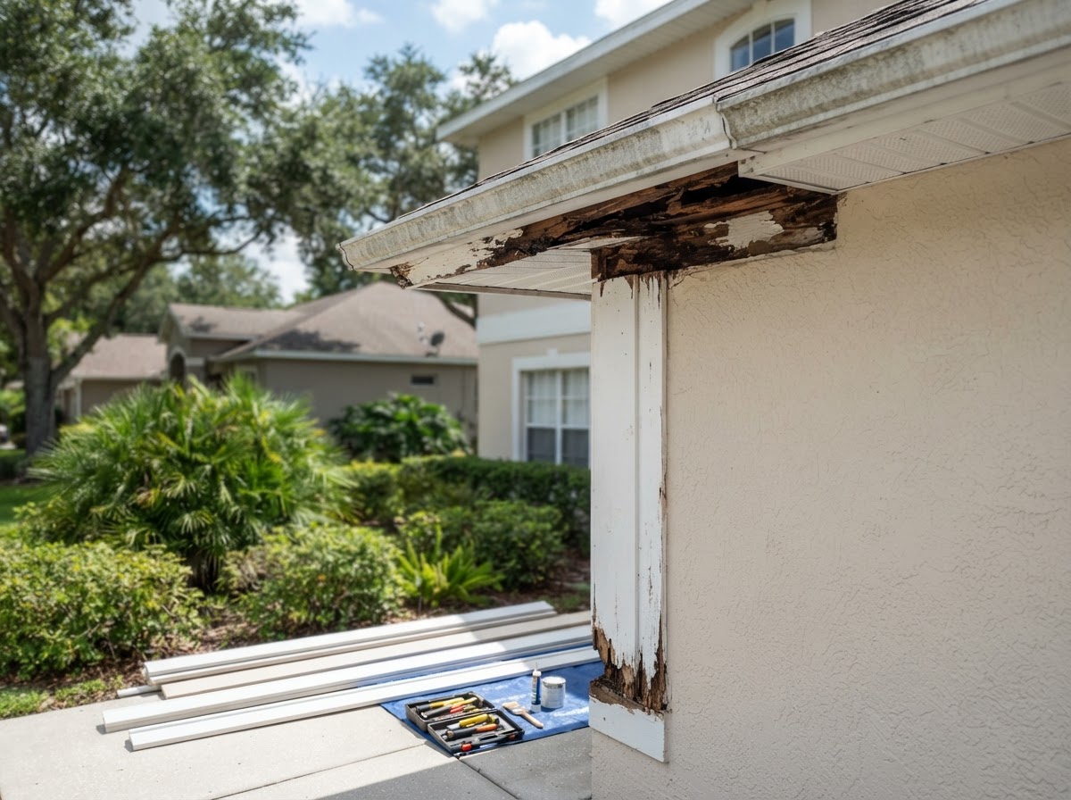Exterior wood rot repair for Bloomingdale homes
