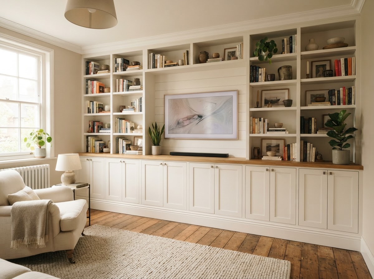 Custom built-in cabinets and shelving in Bloomingdale