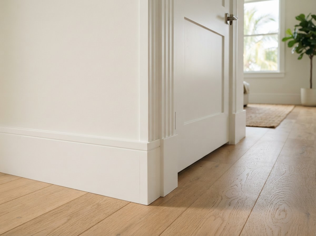 Baseboard and door casing transition in Bloomingdale