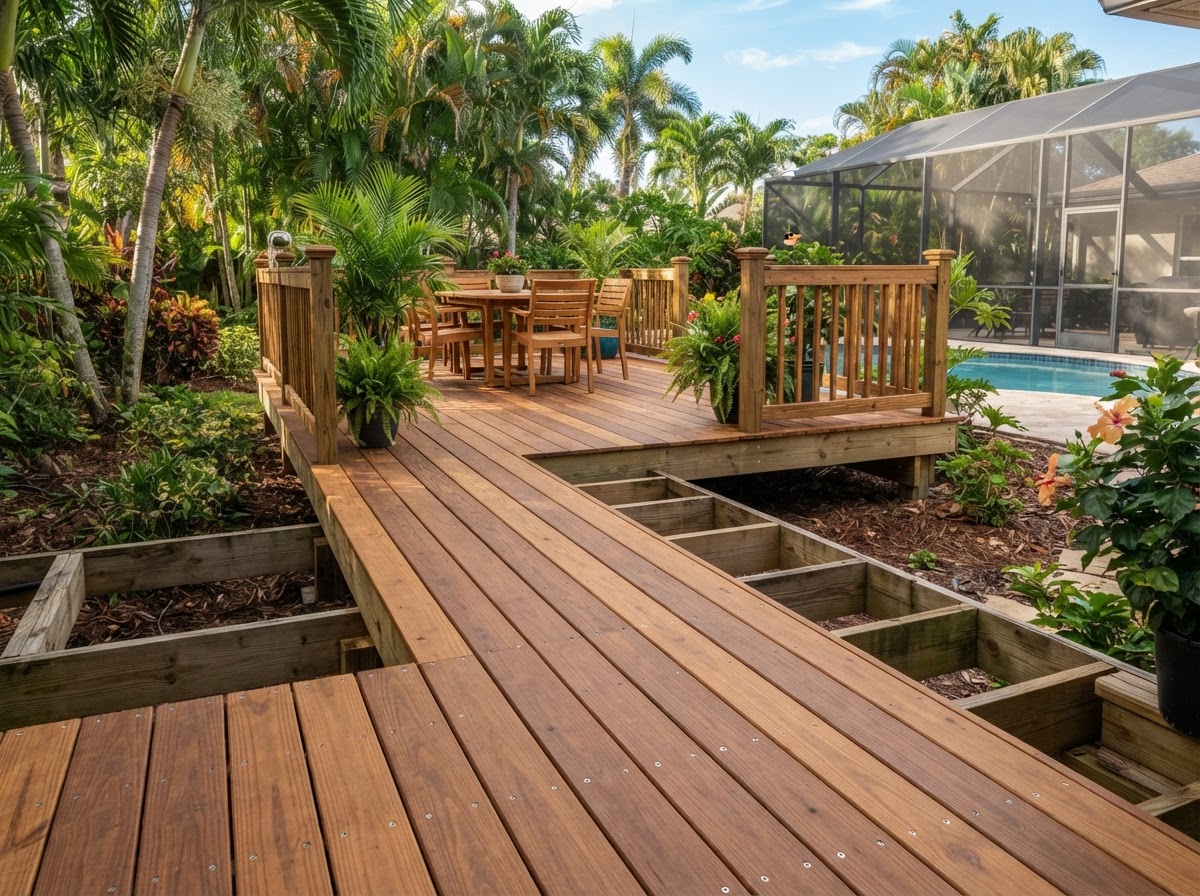 Re-deck surface over an existing deck frame in Bloomingdale