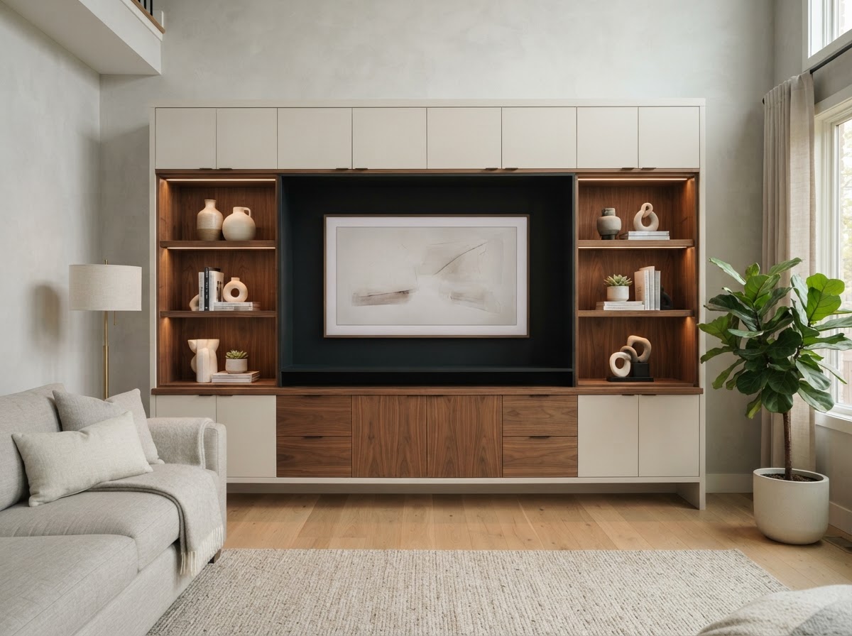 Custom entertainment center cabinetry in Bloomingdale FL
