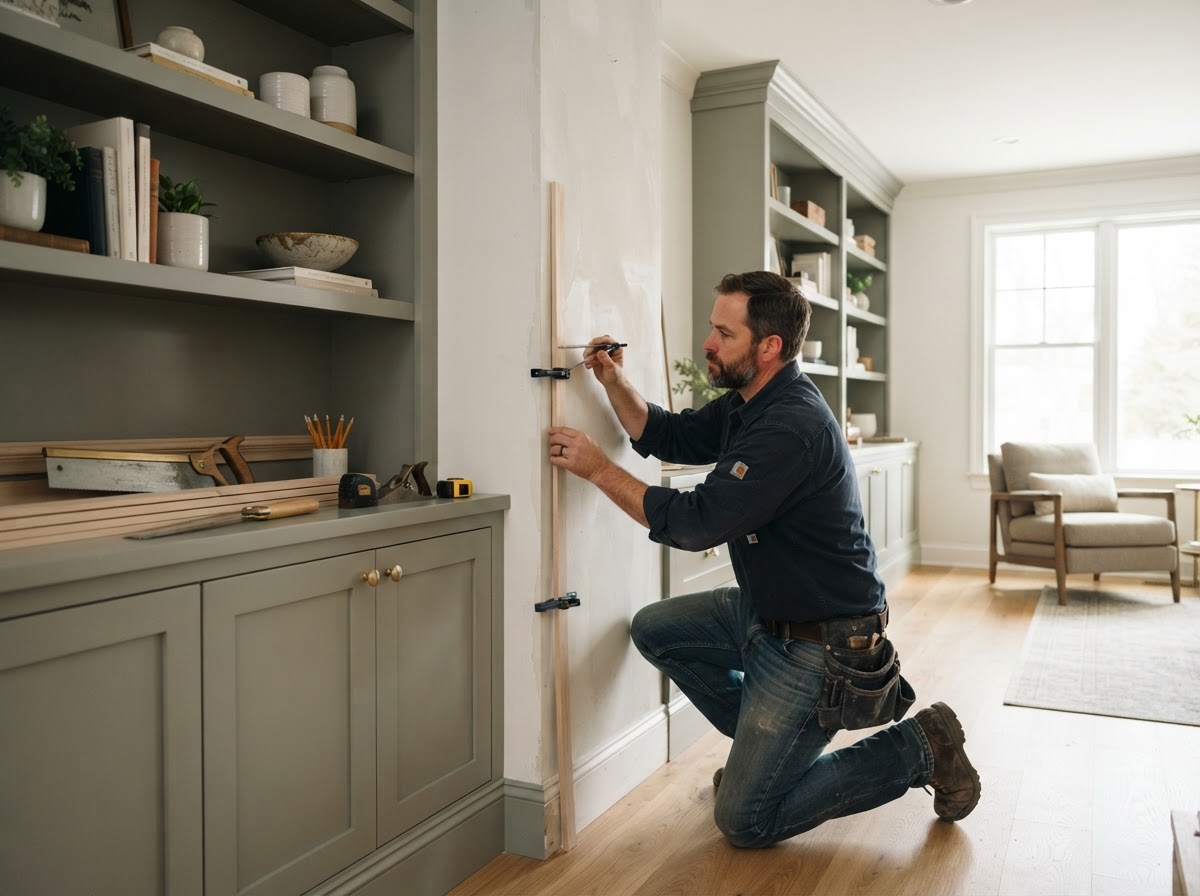 Custom built-in shelving and cabinets in Bloomingdale Florida