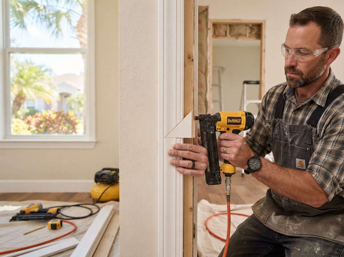 Door and window casing finish carpentry in Bloomingdale