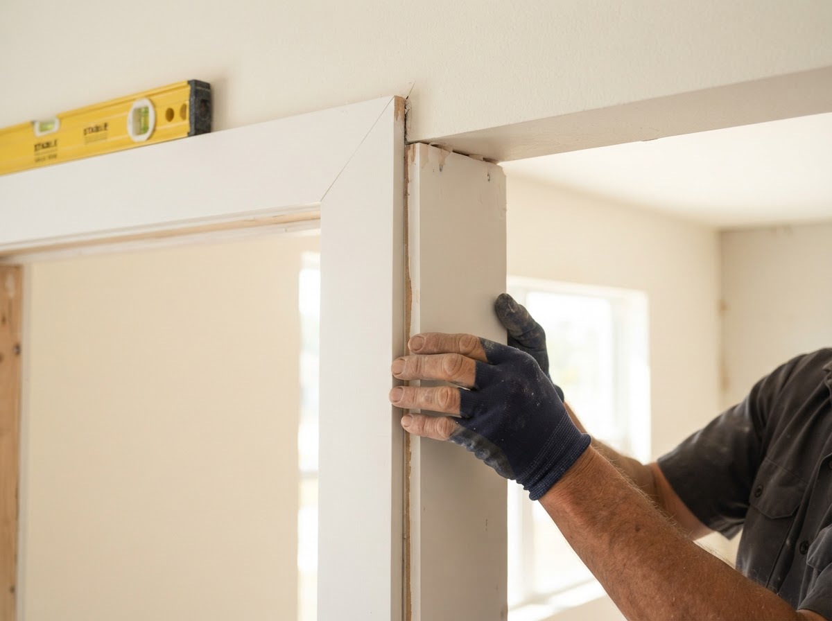 Door casing finish carpentry in Bloomingdale